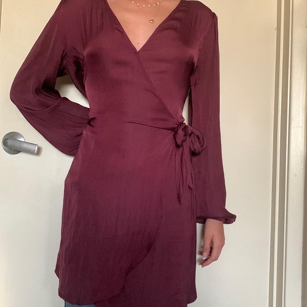 Silk purple dress